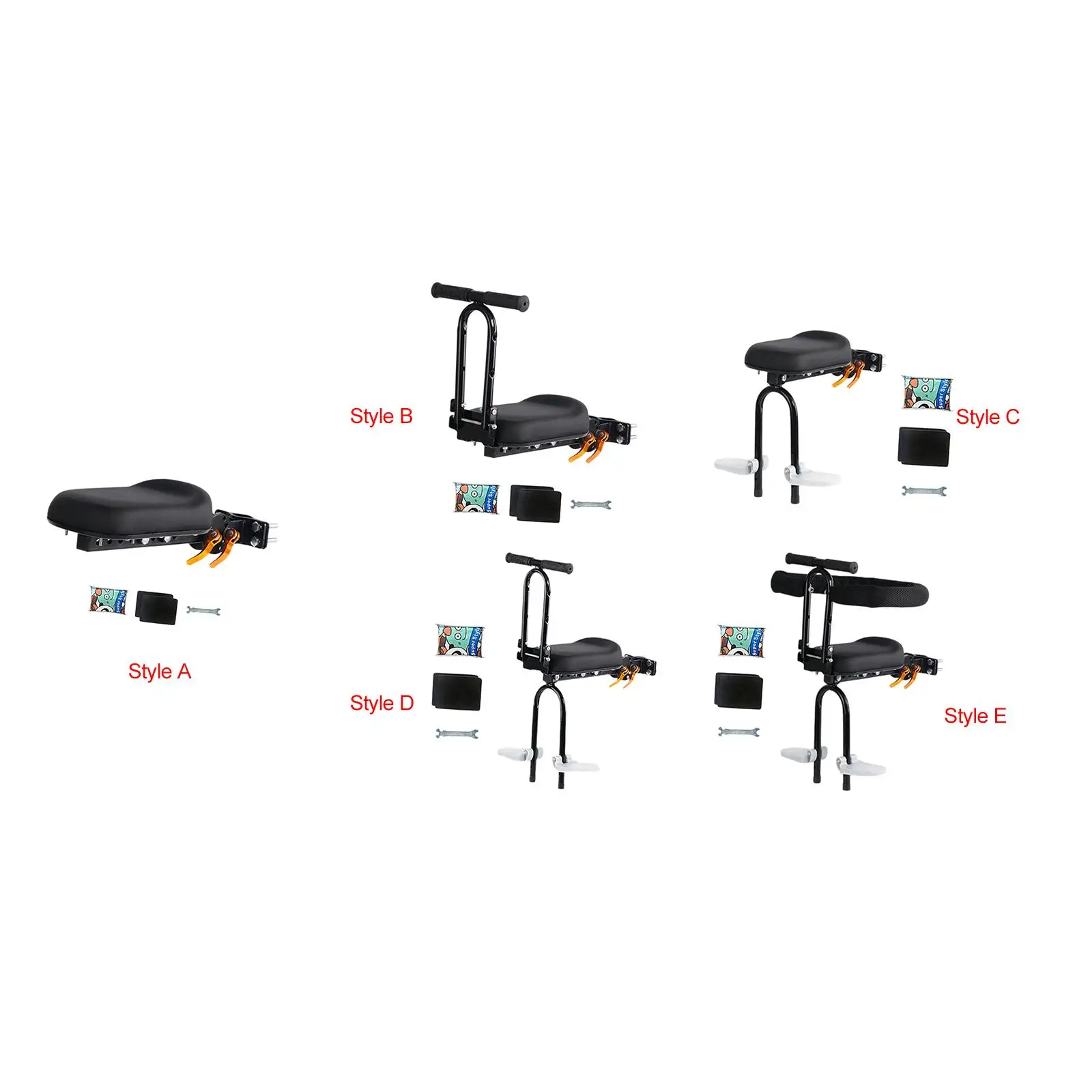 

Детское велосипедное сиденье, удобное переднее крепление, регулируемое портативное профессиональное сменное удобное переднее велосипедное сиденье