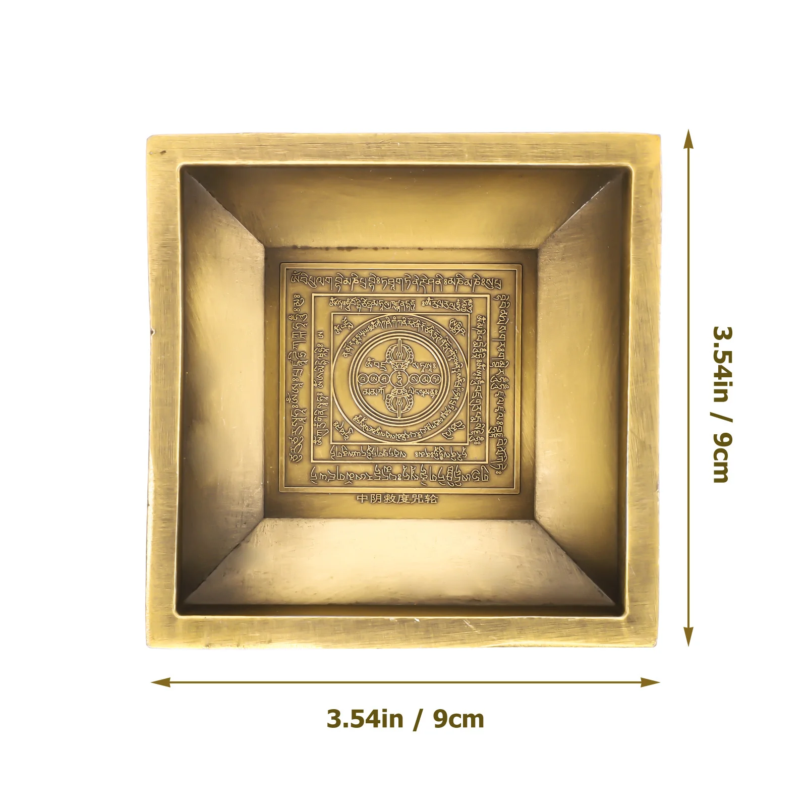 حامل البخور النحاسي يقدم لوحة منحوتة حاوية الرماد نمط عتيق وعاء تحية المعبد لوحة عبادة متعددة الأغراض