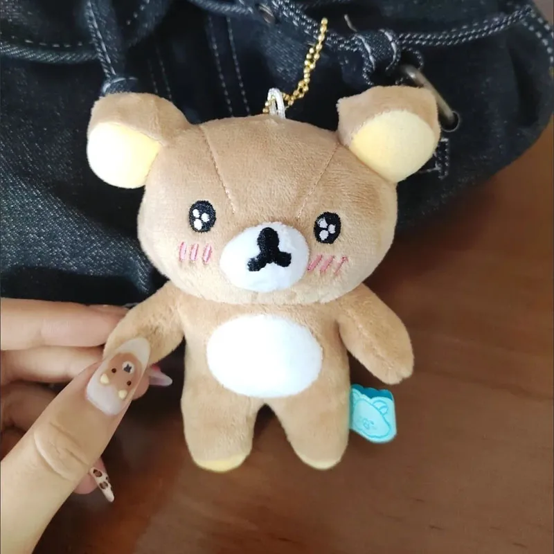 Kawaii Rilakkuma Plush Toys Cute Cartoon Backpack Pendant Soft Stuffed Doll Keychain Accessories Girl Children\'s Birthday Gift