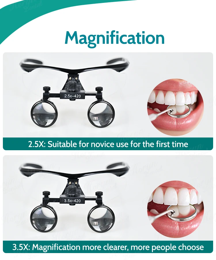 Portable Clip on LED Headlight cam era den tal Surgical Loupes