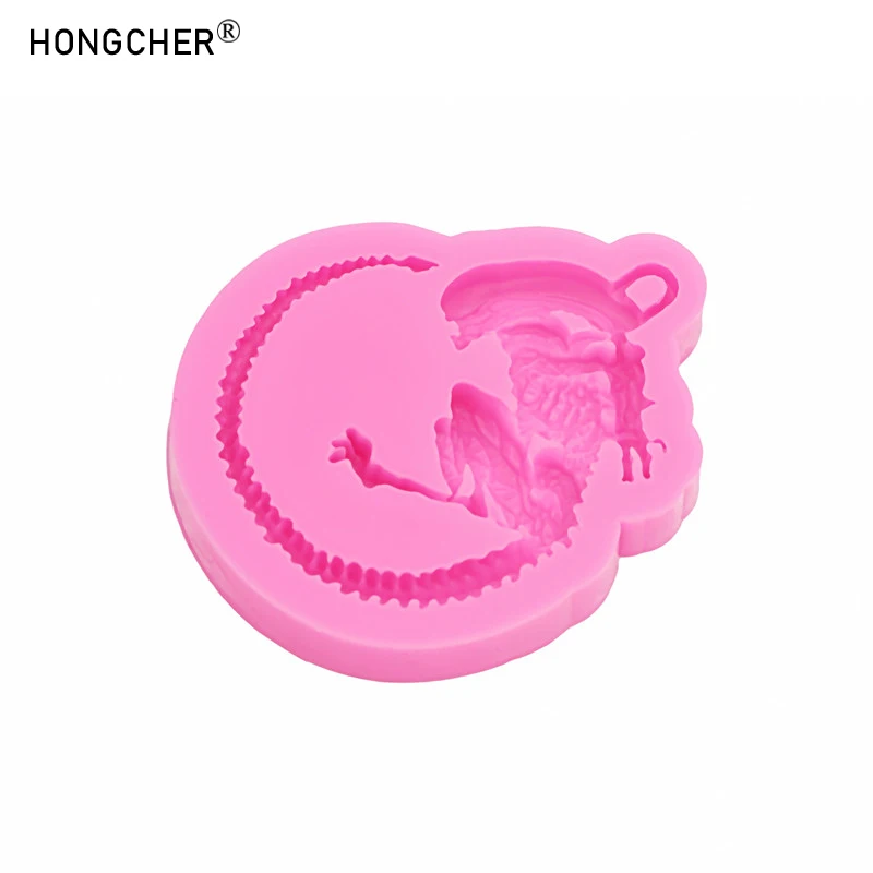 Alien Alien Keychain Bag Pendant Silicone Mould Epoxy Resin Necklace Plaster Aromatherapy Decoration Silicone Drip Moulds