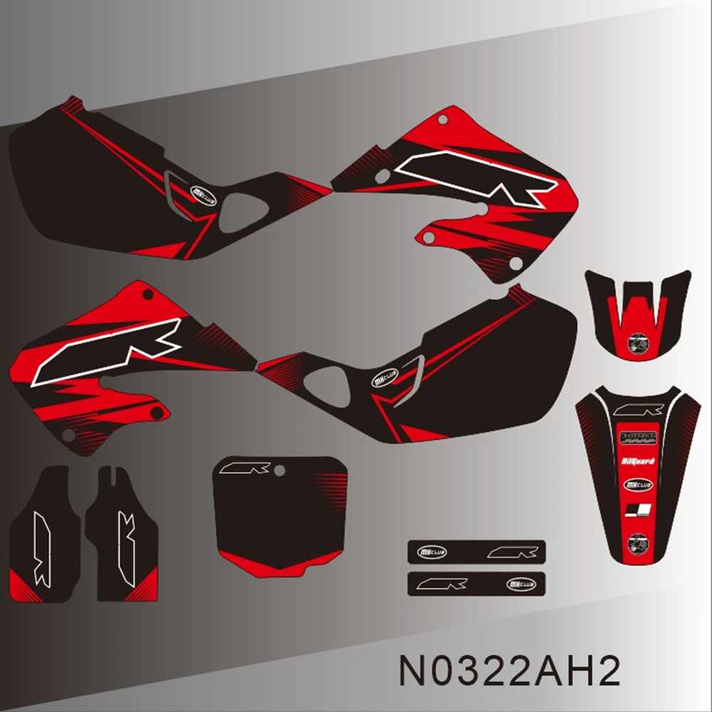 For Honda CR125 CR 125 1998 1999 CR250 CR 250 1997 1998 1999 Full Graphics Decals Stickers Motorcycle Background Custom N0322AH