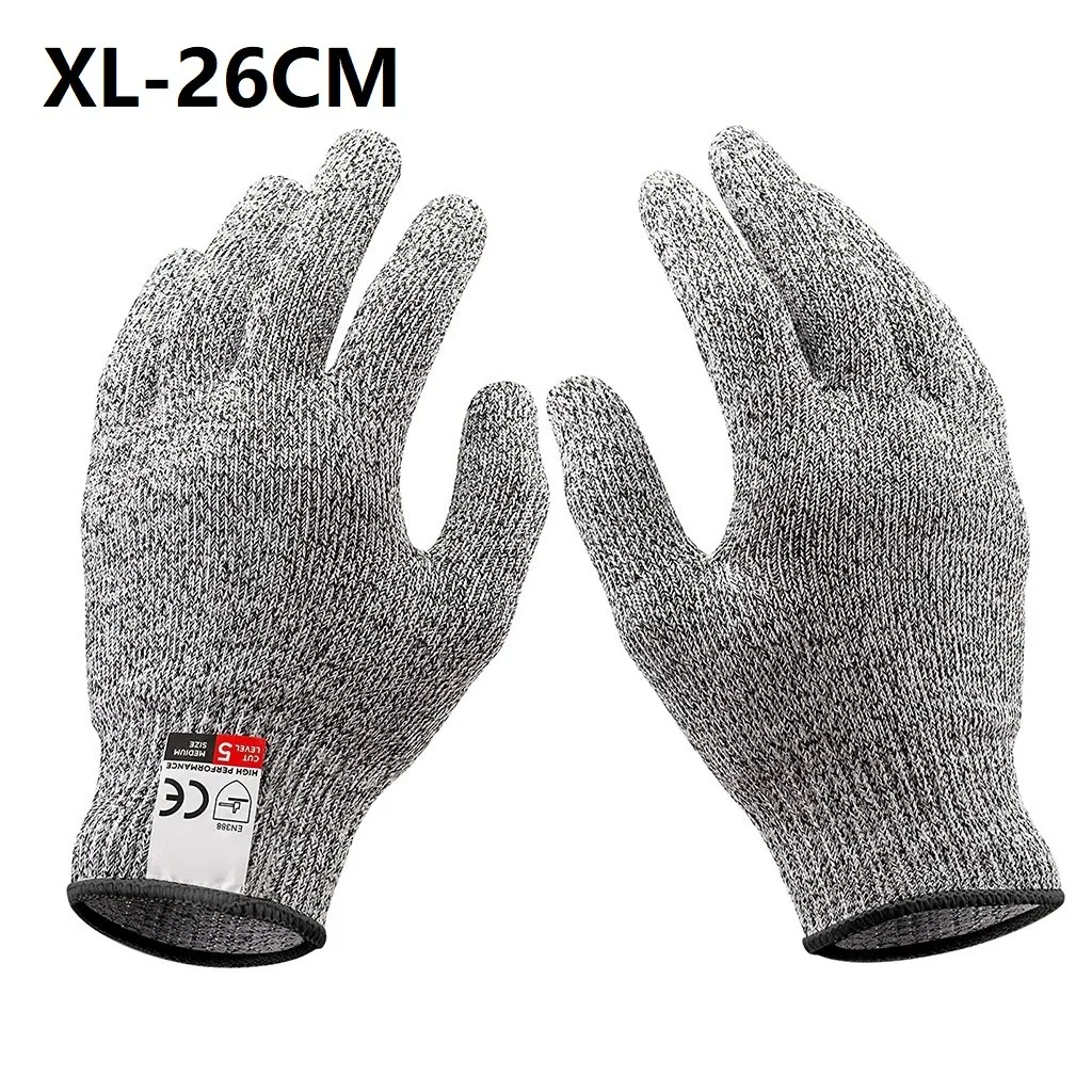 Anti Cut Proof Gloves Grey Black Anti Cut Level 5 Safety Work Gloves Cut Resistant Gloves Highly Elastic Lightweight Comfortable