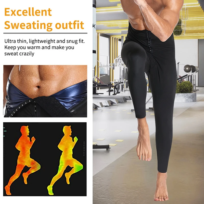 BurVogue Sauna Sweat  Pants For Men Sauna Leggings Compression Hight Waist Sauna Pants Sauna suits for men Workout