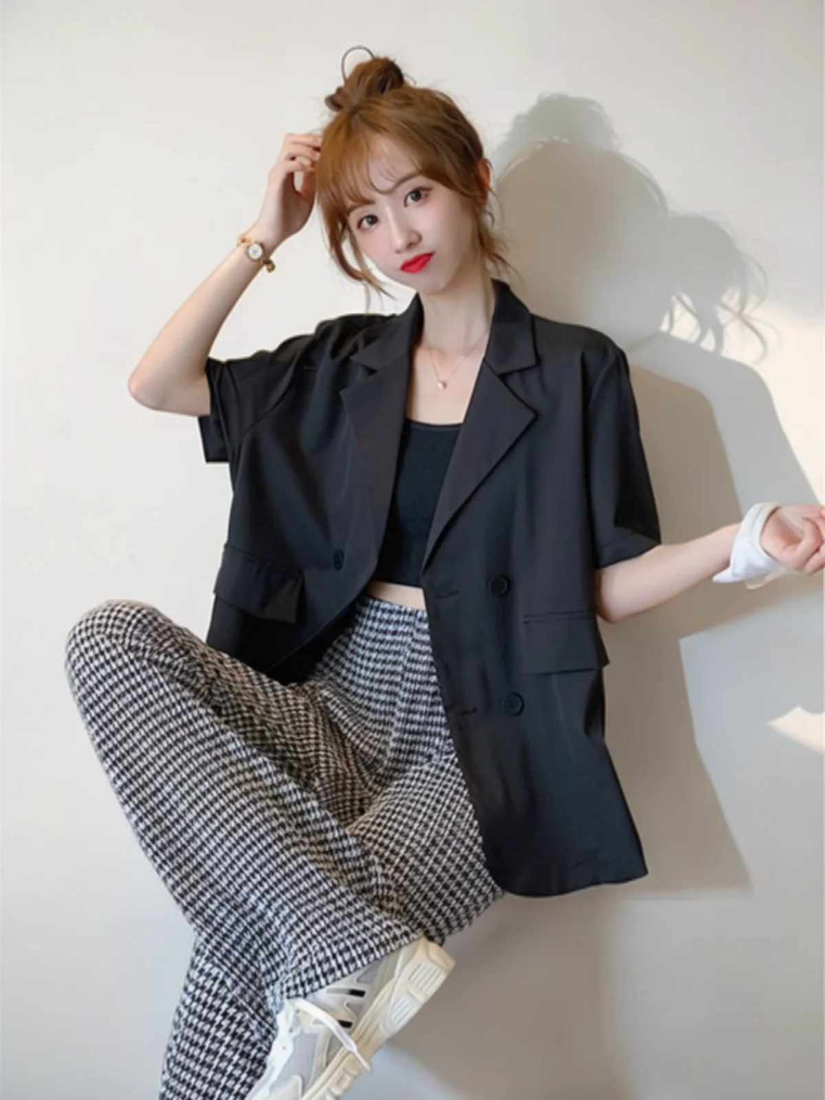 

Женский блейзер из мерцающего кашемира оверсайз, легкий, струящийся, с завязками спереди, воздушный, с широкими рукавами, комфортный, дышащий, верхняя одежда