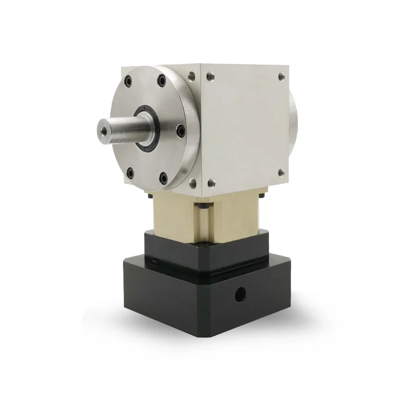 Reductor de velocidad 2026, caja de engranajes planetaria de 90 grados, reductor de engranajes servo con montaje de brida, relación 1:1/1:2 para motor paso a paso/servo