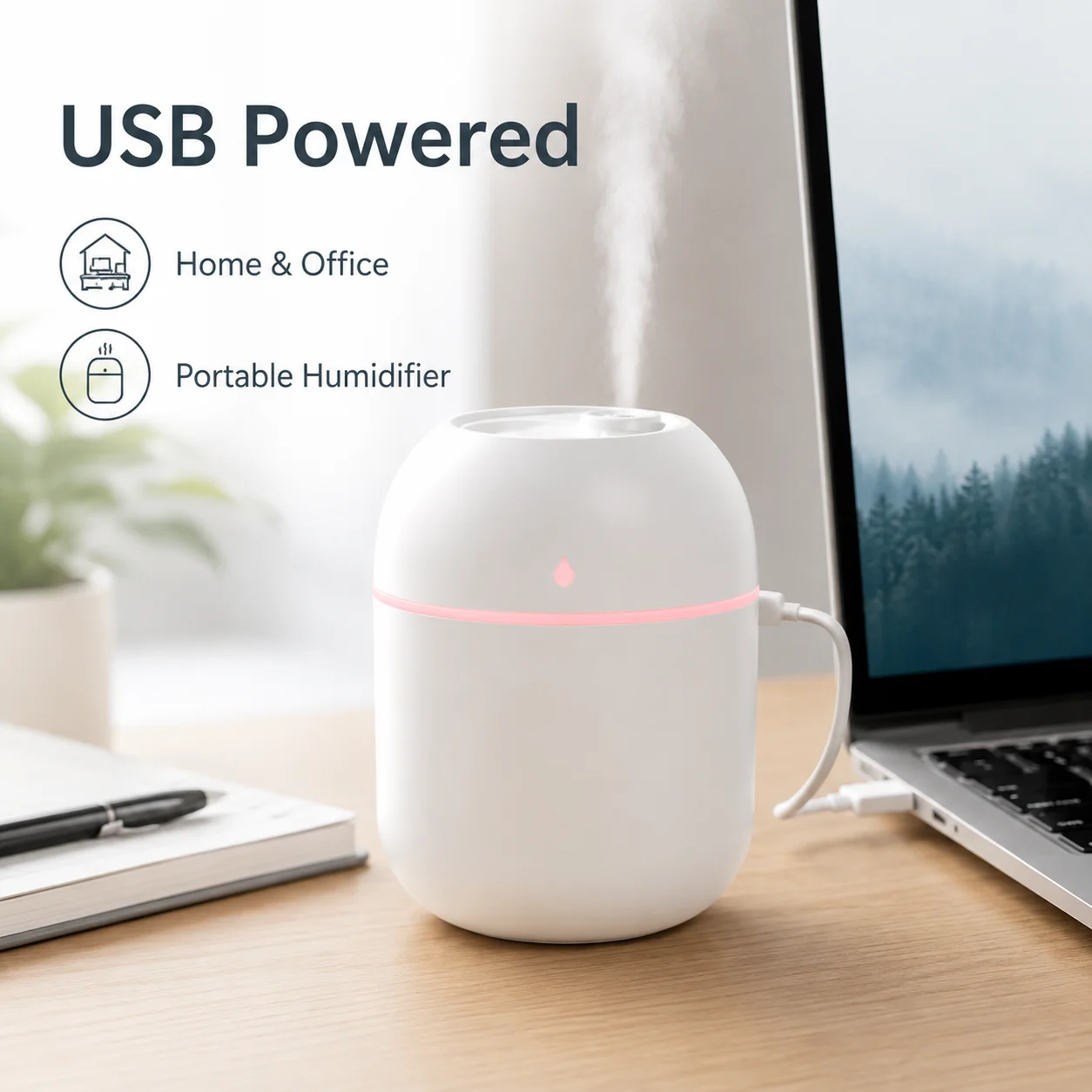 Mini nawilżacz powietrza USB, – Home & Hotel Textiles Private Limited recenzja i cena