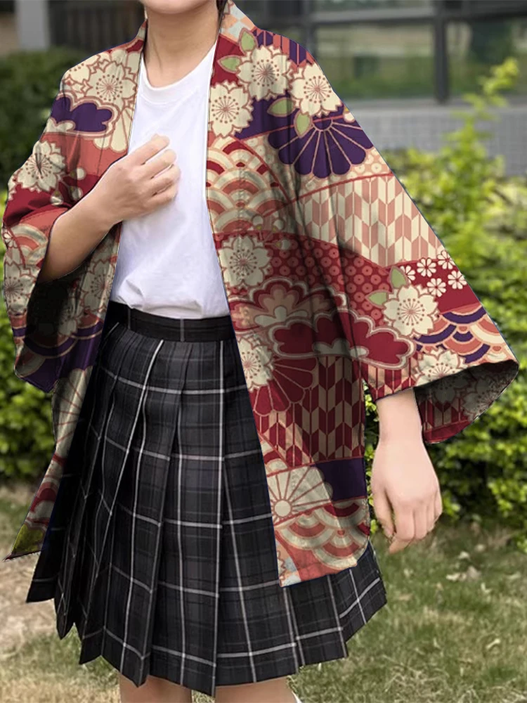 Japanese Traditional Clothing Women's Japanese Kimono Ational Style Print Comfortable Summer Cardigan Comfortable Breathable