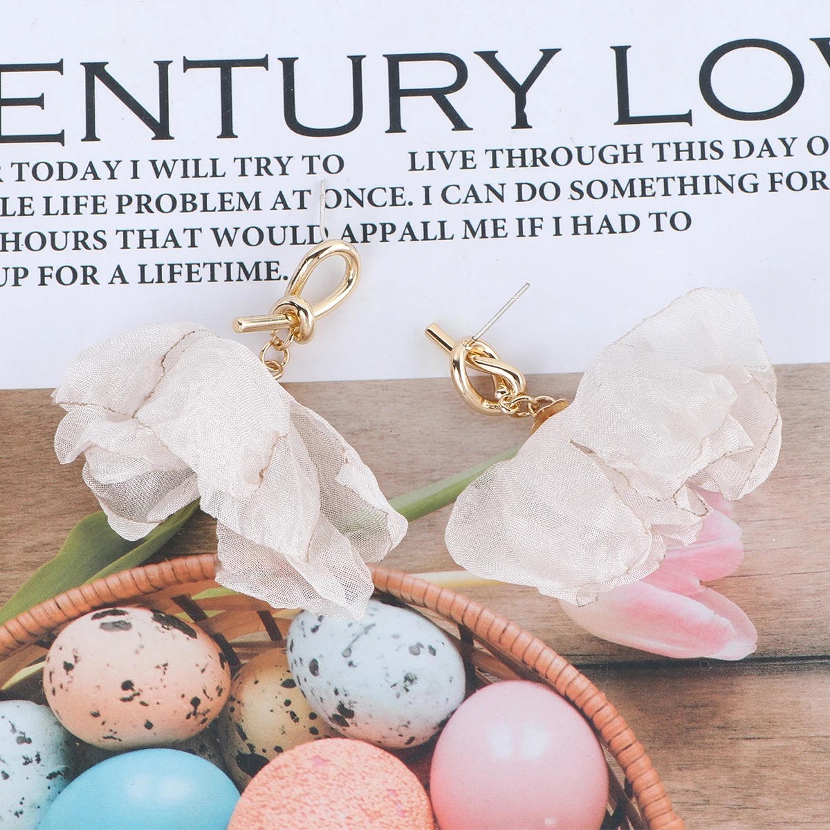 

Flower Earrings Dangle Creative Pattern Jewelry Ear Jewelry Women Ear Dangler Charming Casual Elegant Accessories