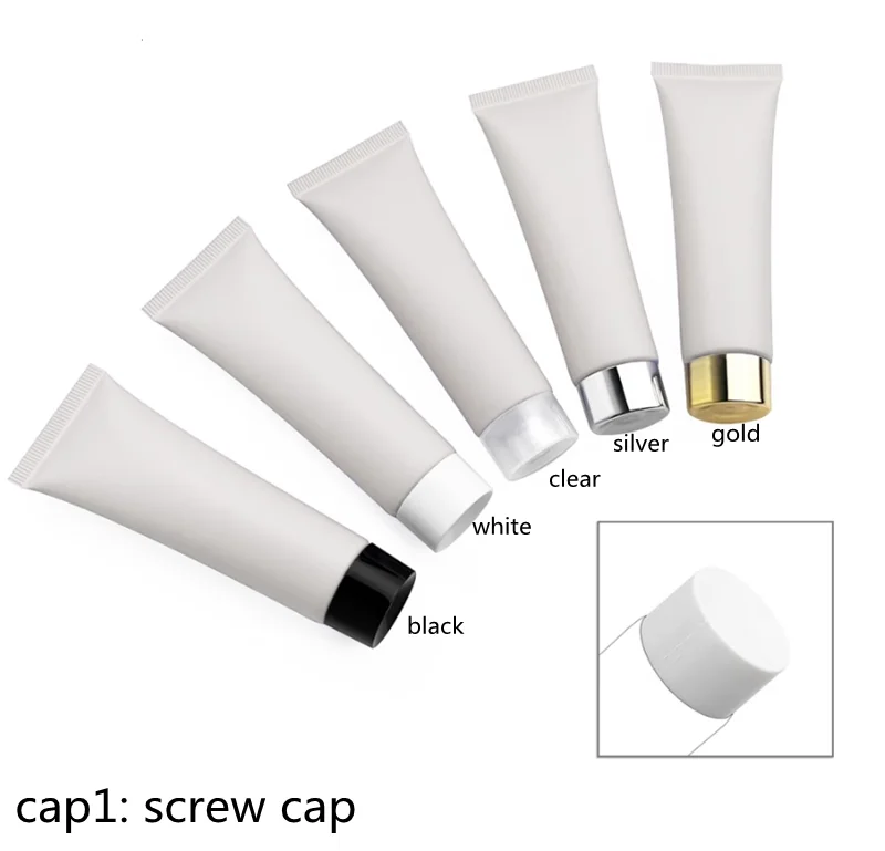 10-100pcs Empty 35g/ml Soft Hose &Tube Light Grey Squeeze Tube Acne Ointment Concealer Cream Cosmetic Container Travel