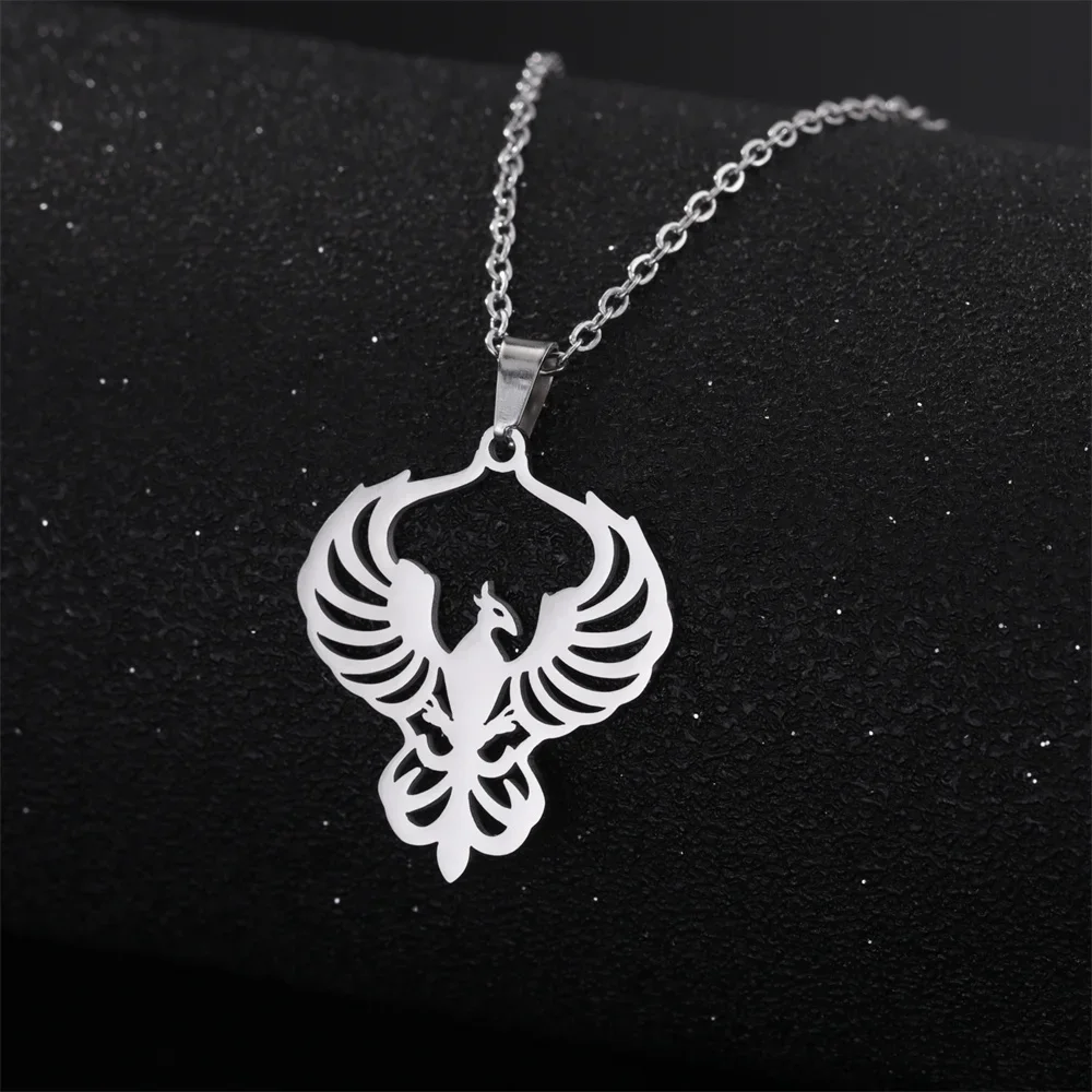 Mijn Vorm Phoenix Vuur Vogel Ketting Vrouwen Meisjes Rvs Mythologie Vogel Voogd Dier Ketting Sieraden Geschenken Vrouw