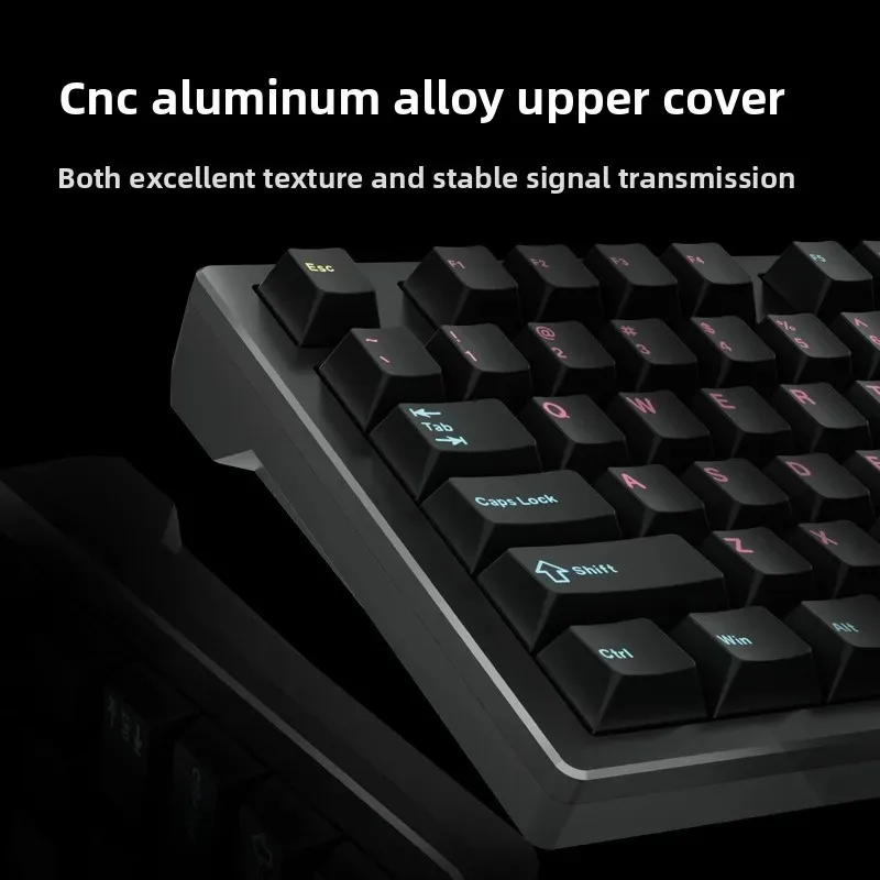 ATK V100 PRO trójprzewodowa klawiatura mechaniczna, półaluminiowa konstrukcja - niskie latencje 1ms, bateria 8000mAh dla profesjonalnych graczy i do użytku biurowego.