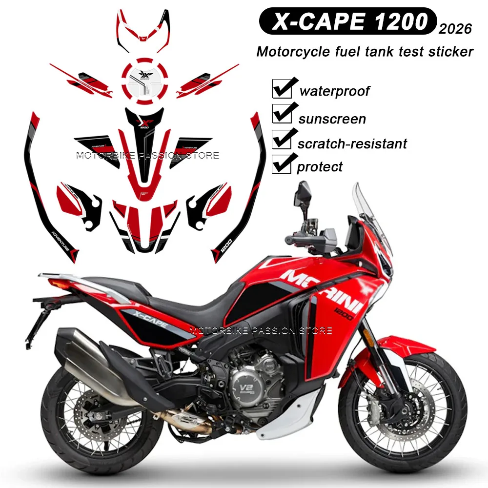 For Moto Morini X-cape 1200 2026 Motorcycle Accessories Full Set Sticker Kit Protective Decoration 3D Sticker Waterproof