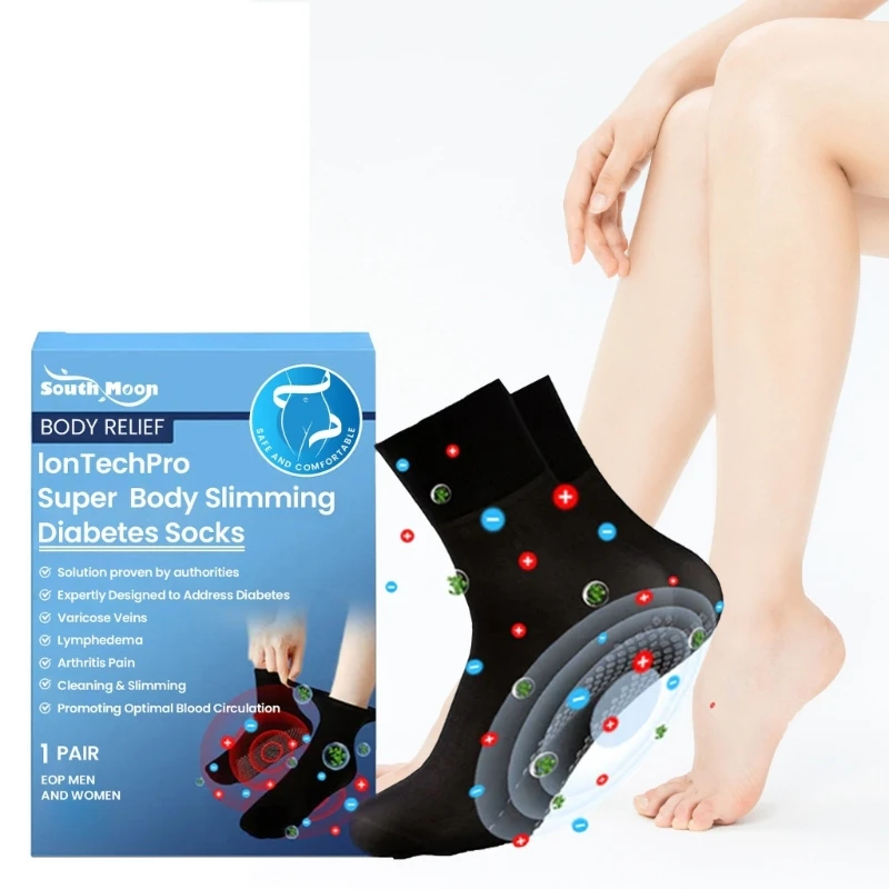 Chaussettes diabétiques pour femmes hommes, chaussettes extensibles façonnant le corps en chaussettes d'équipage