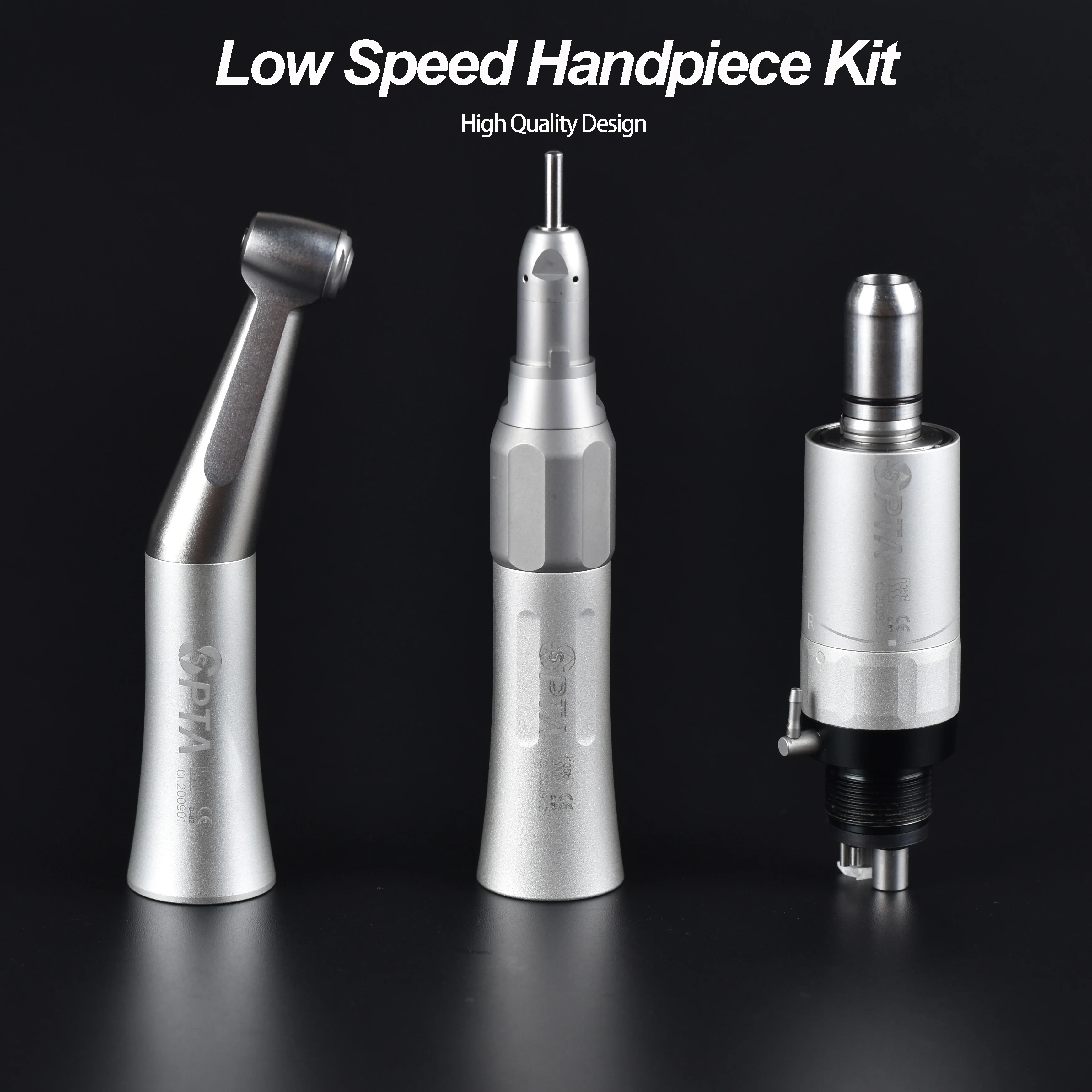 Dental Low Speed Air Turbine FX Type Contra Angle Handpiece External Push Button Water Spray Available 2 Hole 4 Hole Options