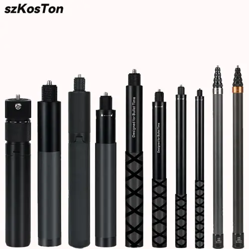 Palo de Selfie Invisible para Go Pro 13 12 11 10 9 8 Insta 360 X5 X4 X3 DJI 1/4 "", monopié extendido, accesorios para cámaras deportivas