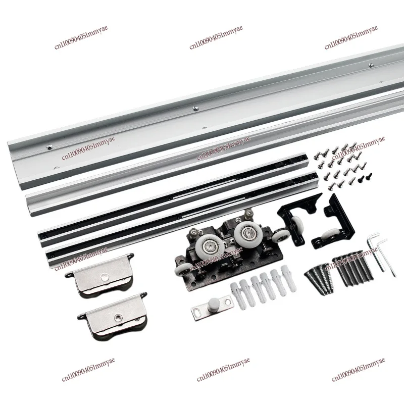 

Hardware track aluminum frame invisible buffer hanger bathroom kitchen trackless sliding door hardware accessories