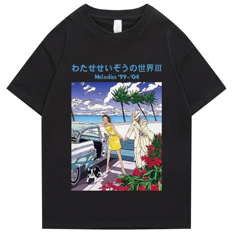 

Hip Hop Anime T Shirt Streetwear Women Harajuku Japanese Cartoon Kanji Poster Print Cotton Tshirts 2025 Summer Short Sleeve Tees