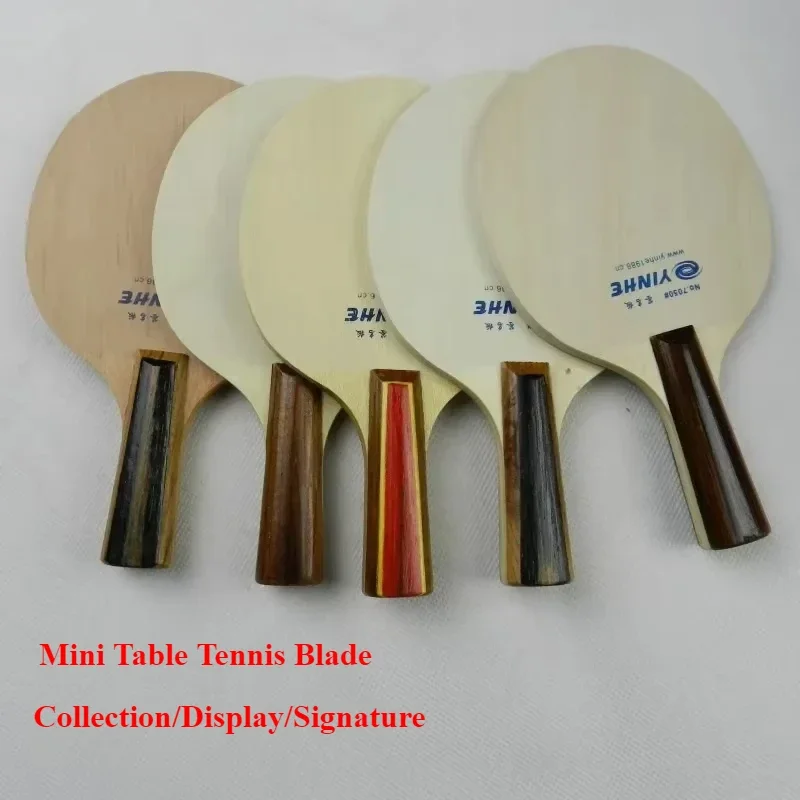 YINHE-hoja de tenis de mesa de tamaño Mini para exhibición de colección, raqueta de tenis de mesa de tamaño pequeño para niños, firma de entrenamiento