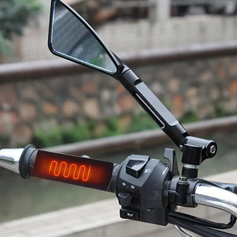 Heated Grip Cover Adjustable Handlebar Grip Heater Non-slip Hand Grip Heater USB Heated Winter Heat Shrinkable Handlebar Warmer view 2