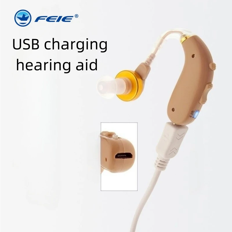 FEIE Factory Rechargeable Hearing Aid Deaf Portable BTE Hearing Aids For The Elderly Old People Hearing Amplifier  S-130