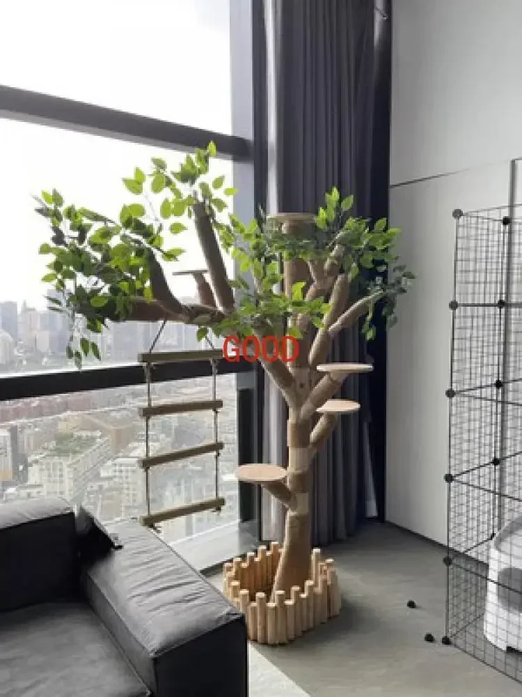 

Large Cat Tree and Cat Climbing Frame, Wear-Resistant, Non-stick, Hair Log without Trunk, Cat Climbing Tree, Pet jumping Platfor