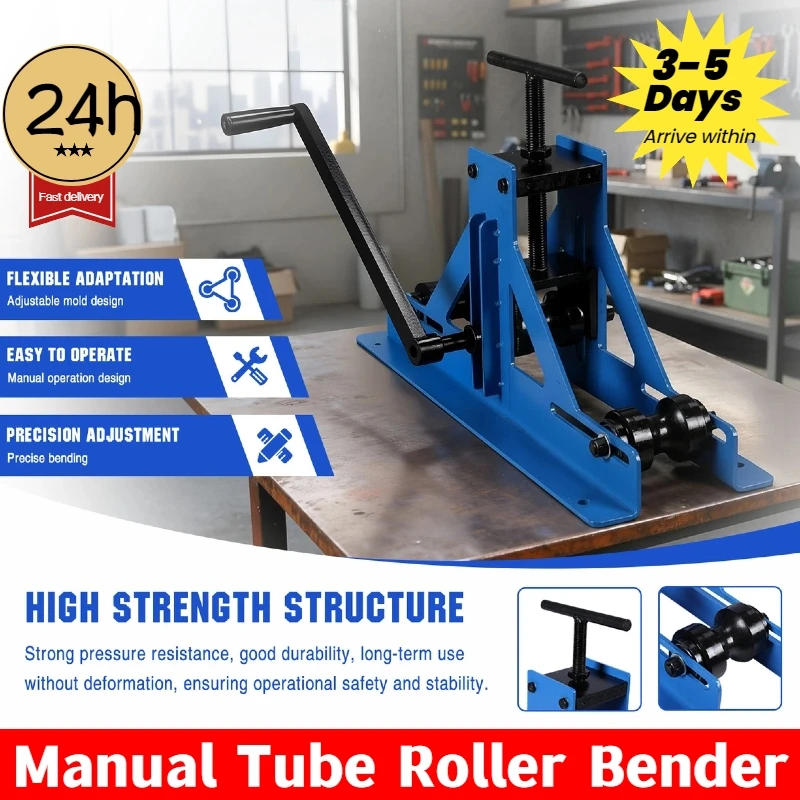 

Гибочный станок для квадратных труб TR-40, ручной роликовый гибочный станок для круглых и квадратных труб Инструмент для гибки металлических труб для стали, меди, алюминия