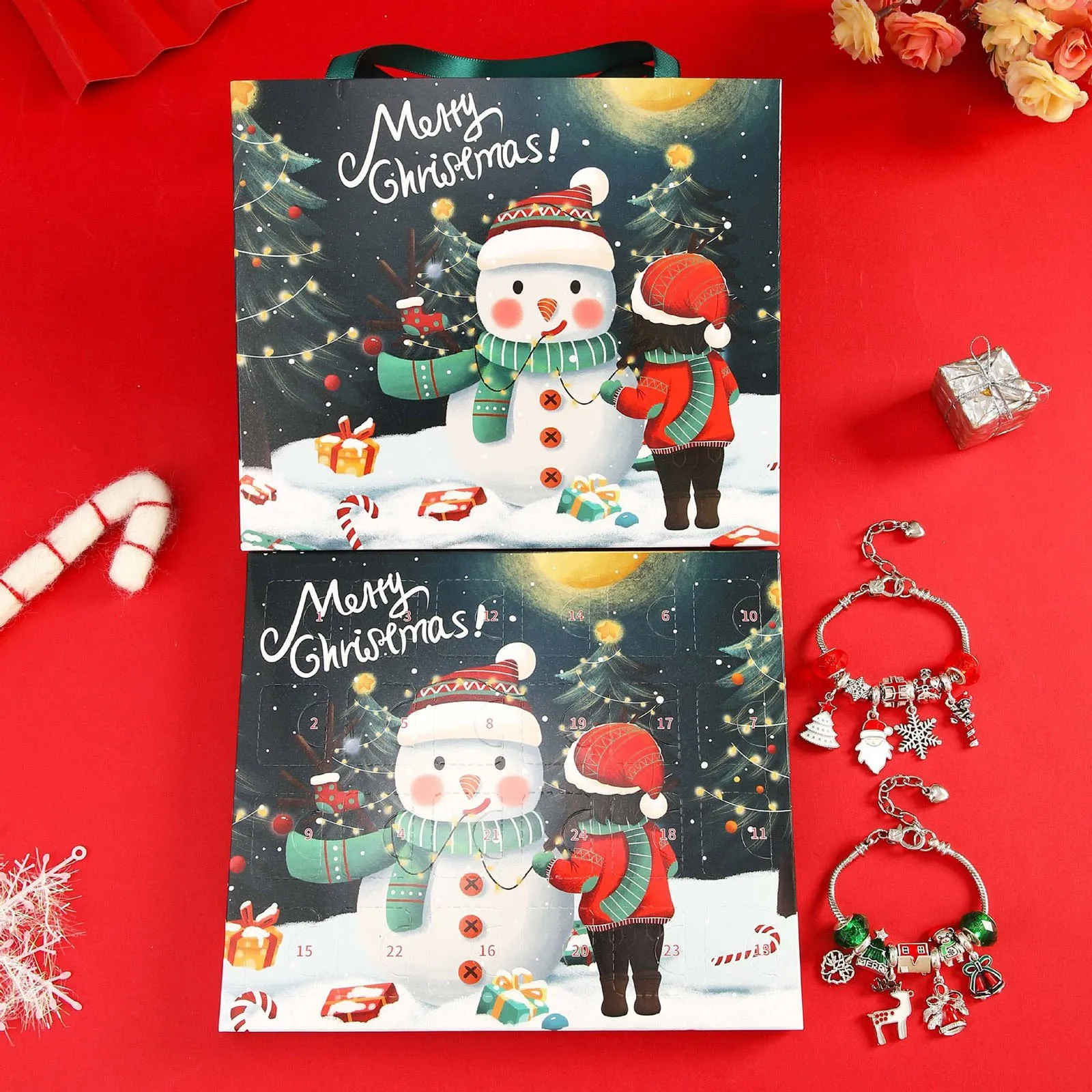 Papà Timer da bagno Calendario dell'Avvento di Natale Braccialetti 2024 Per ragazze 24 giorni Calendario per il conto alla rovescia di Natale Segno della commissione del gioco fai-da-te