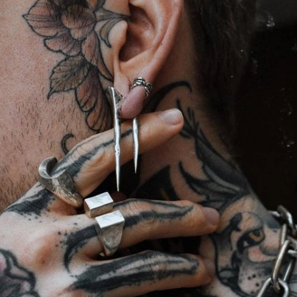 Vankula 2PCS 316 Stainless Steel Crutch Ear Weights Hangers Gauges Tunnels For Stretched Lobe Piercing Women Body Jewelry