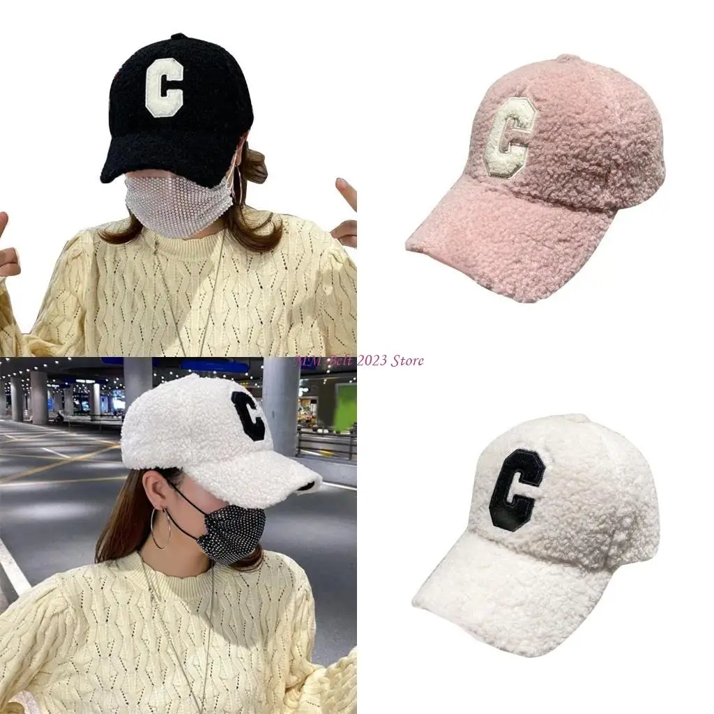 

49ME Harajuku Baseball Caps Adjustable Winter Hat Adult Teens Winter Duckbill Caps