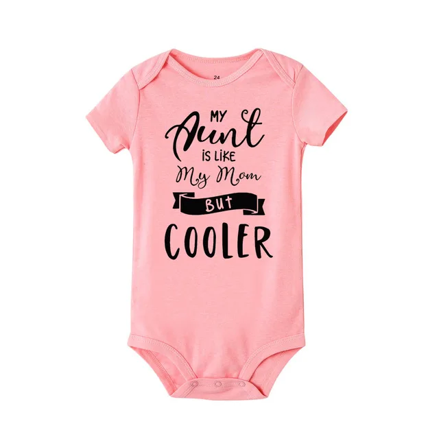 Toddler Jumpsuit My Aunt Says I\'m Perfect Letter PrintSummer White Newborn Bodysuits Funny Auntie Baby Clothes