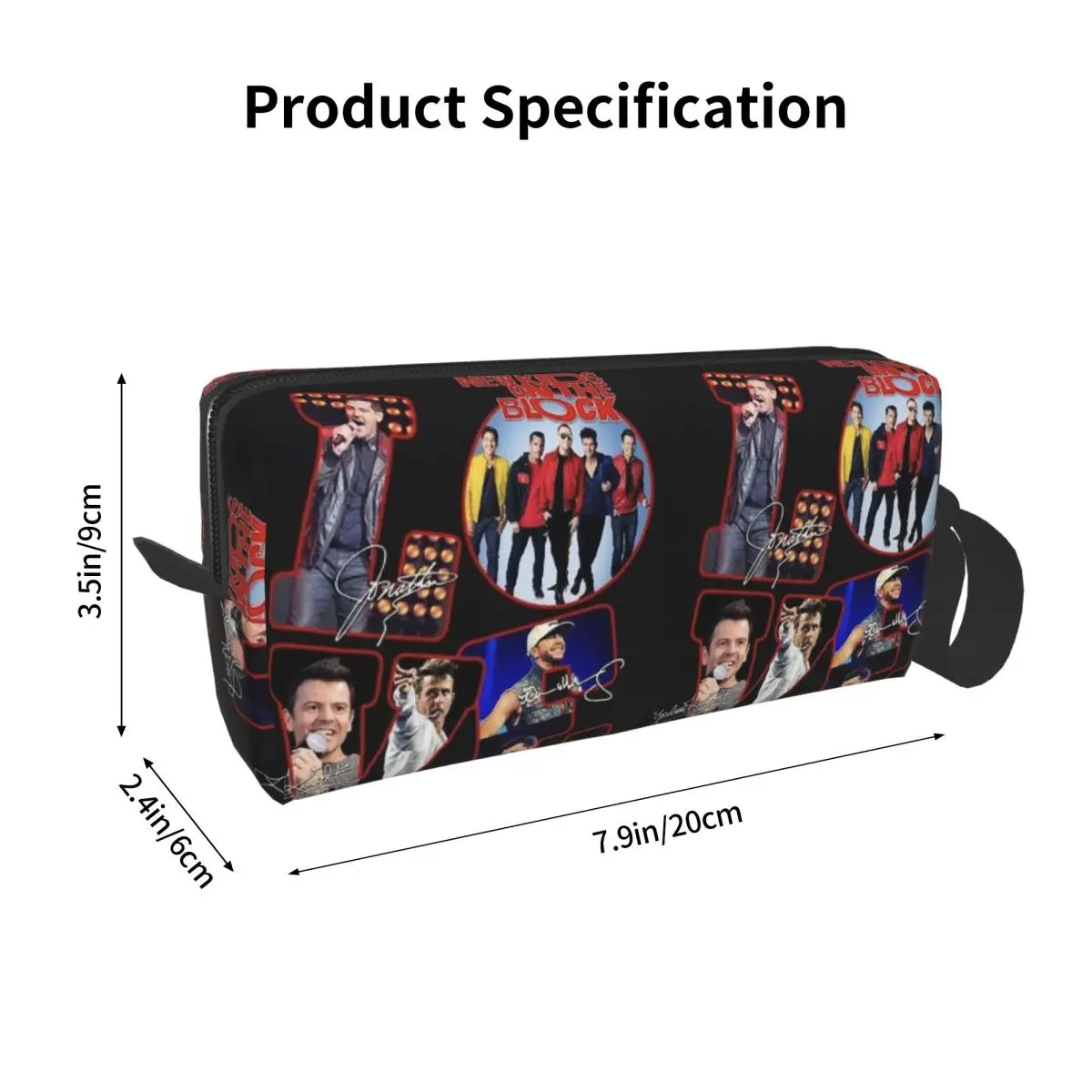 New Kids On The Block Band NKOTB Pencil Case for Studen Pen Box Pencil Bag Stationery Supplies Women Cosmetic Bag
