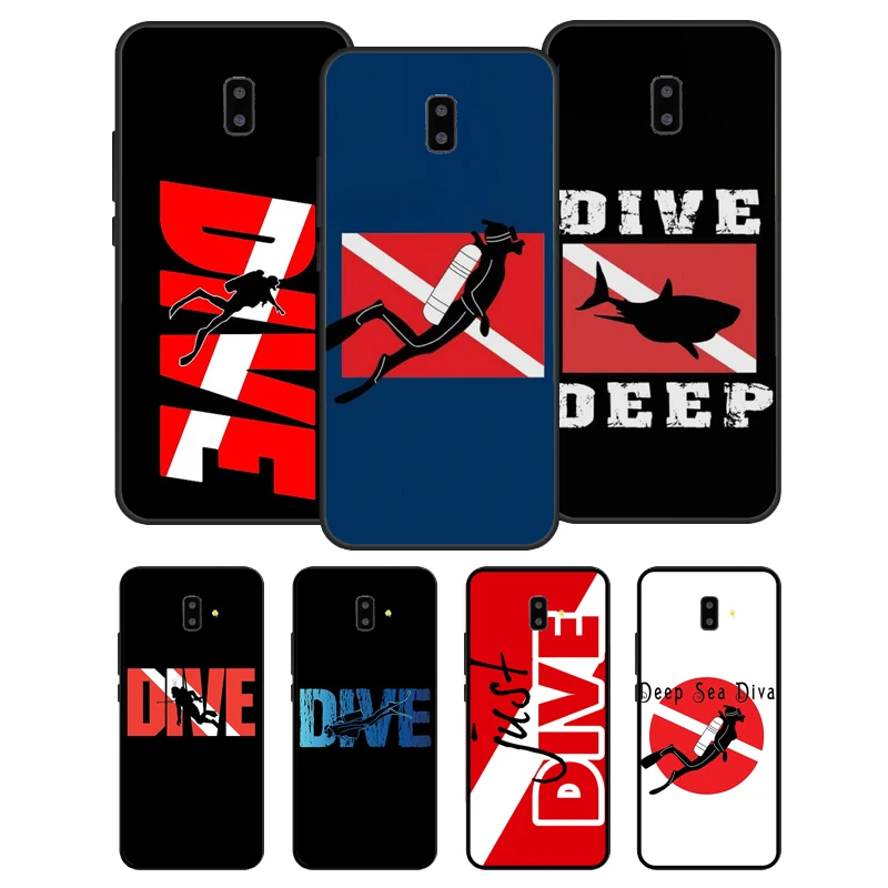 Dive Scuba Diver Shark Diving Phone Cover For Samsung J3 J7 J5 2016 A5 A3 2017 J4 J6 A6 A8 Plus A7 A9 J8 2018 Case