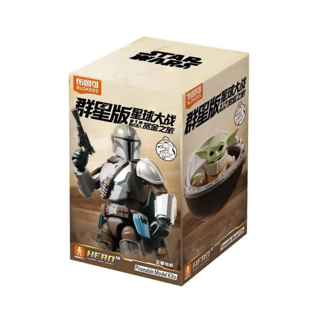 Oryginalne klocki Blokees Star Wars Star Edition Mandalorian Robot Jynleia Figurka Akcji Anime Model Zabawki Prezenty dla Dzieci