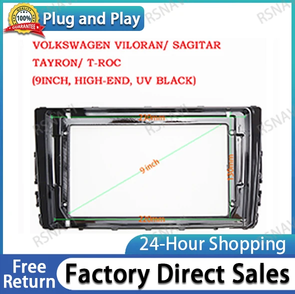 

9 INCH Car Audio Frame GPS Navigation Fascia Panel Car dvd Plastic is suitable for 2021 VOLKSWAGEN VILORAN SAGITAR TAYRON/ T-ROC