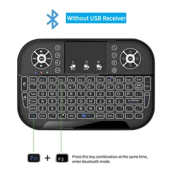 A8 Mini Keyboard 2.4G with Bluetooth Wireless Dual Mode Keyboard Air Mouse Dry Battery Lithium Backlit Keyboard Game Controller