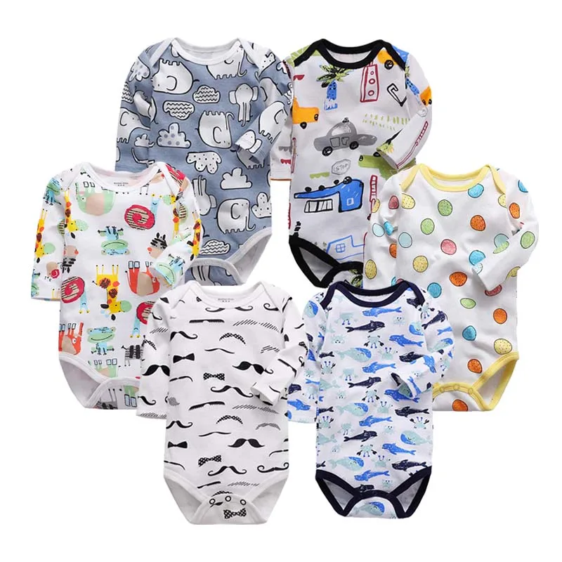 Newborn Baby Spring Autumn Rompers Infant Bodysuits Long Sleeve Jumpsuit Cartoon ropa bebe Baby Boy Girl Clothes Jumpsuit