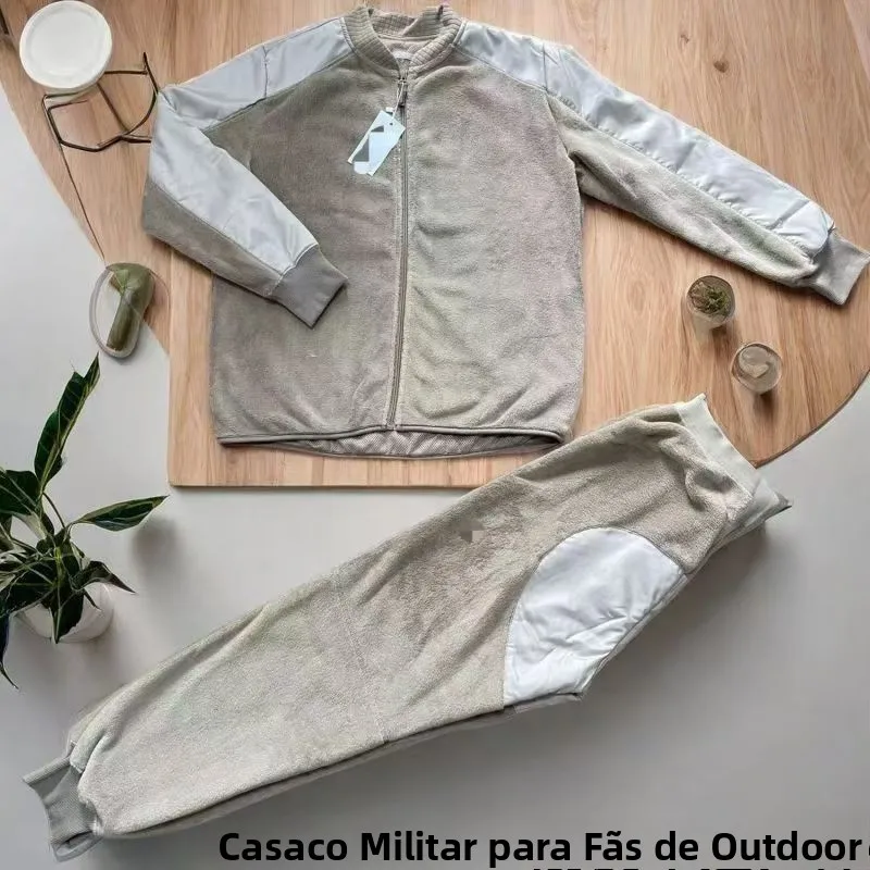 lightweight-warm-coral-fce-lined-pant-set-thiened-soft-cotton-outdoor-cam-travel-gear-ex-winter-training-suit