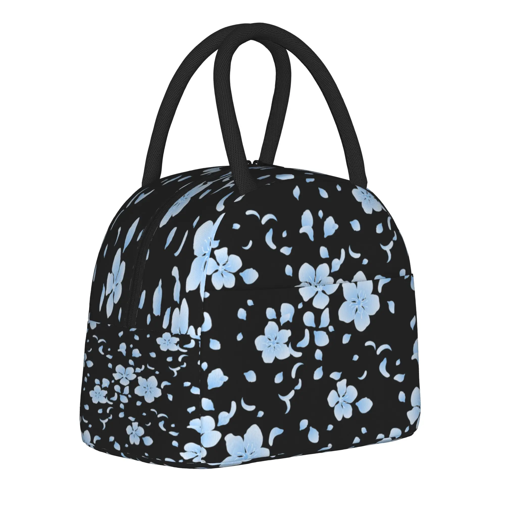 Japanese Sakura Cherry Blossom  Insulated Lunch Bag Cooler Bag Meal Container Leakproof Tote Lunch Box Bento Pouch School Picnic