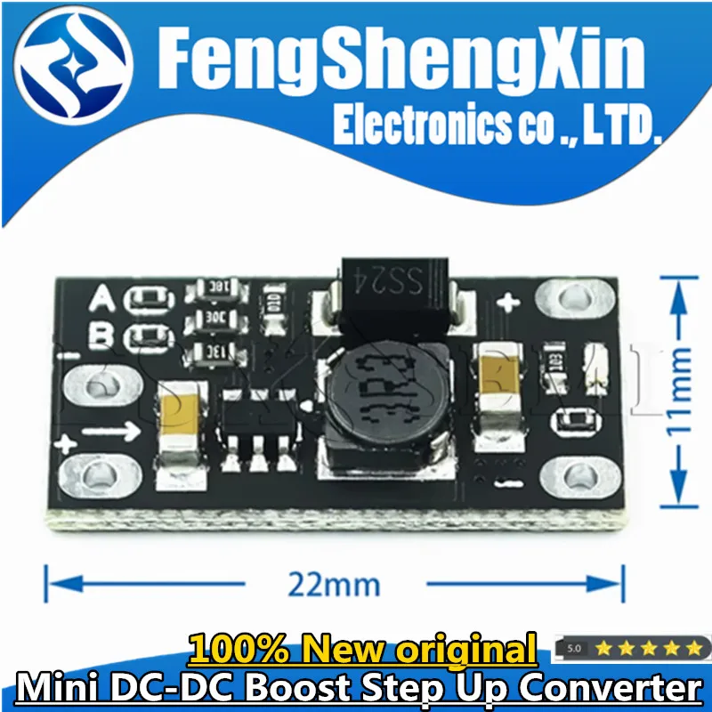 Mini DC-DC Boost Step Up Converter 3V 3.2V 3.3V 3.7V 5V 9V to 12V Voltage Regulator PCB Board Module can set 5V/ 8V/ 9V