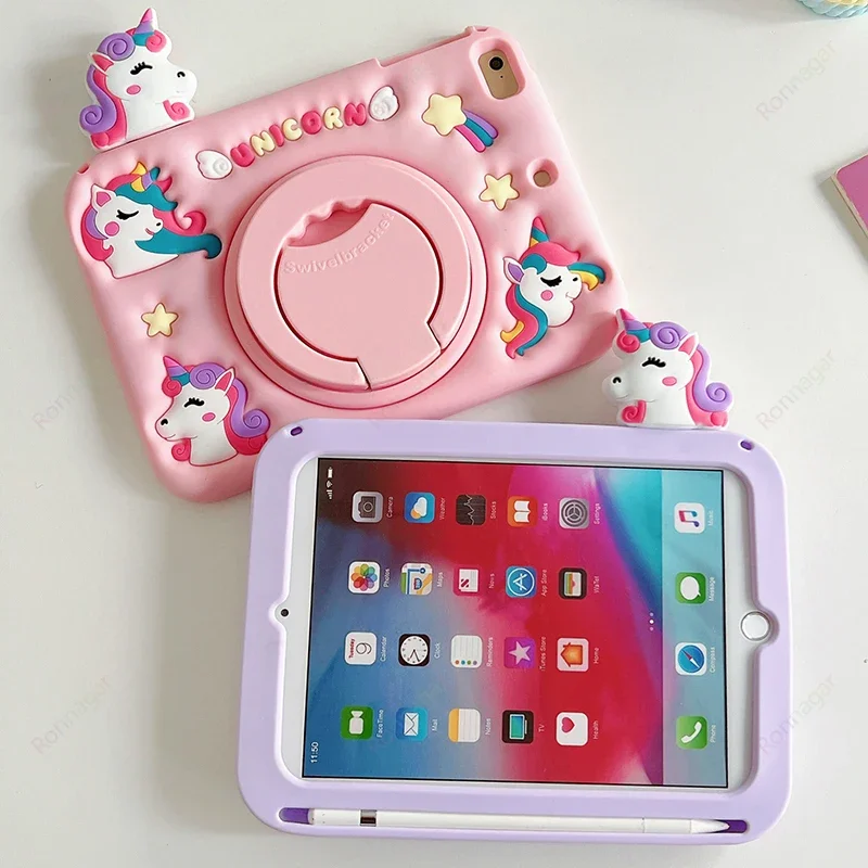 Cartoon Pony Tablet Case for Xiaomi Redmi Pad SE Case 11 inch 2023 Kids Girls Cute Cover for redmi pad se 11'' Rotating Stand