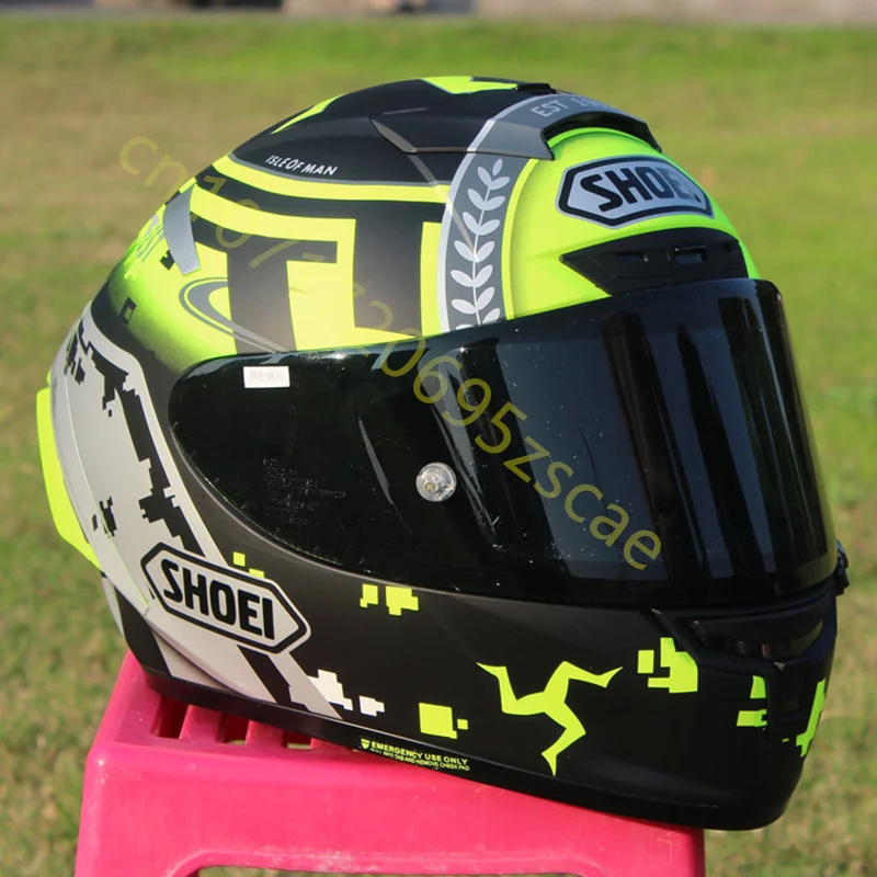 Motorcycle Full-face Helmet SHOEI X-14 Helmet X-SPIRIT III X-Fourteen Sports bicycle racing helmet Man TT Races Green