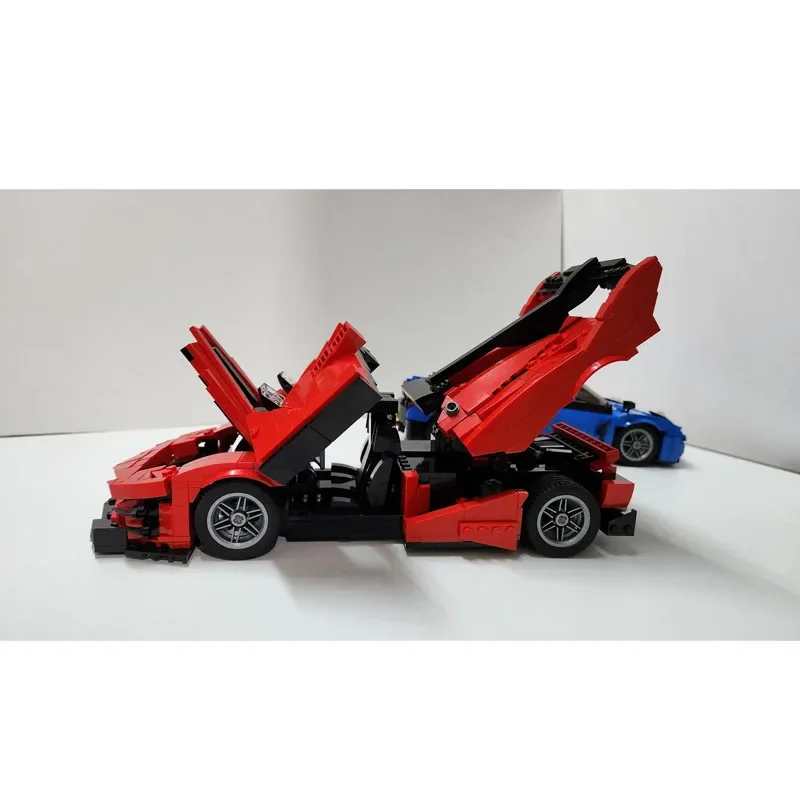 MOC-140857 Red Classic Art Scissor Door Supercar Assembly Building Block Model • 1033 Parts Adult Kids Birthday Toy Gift