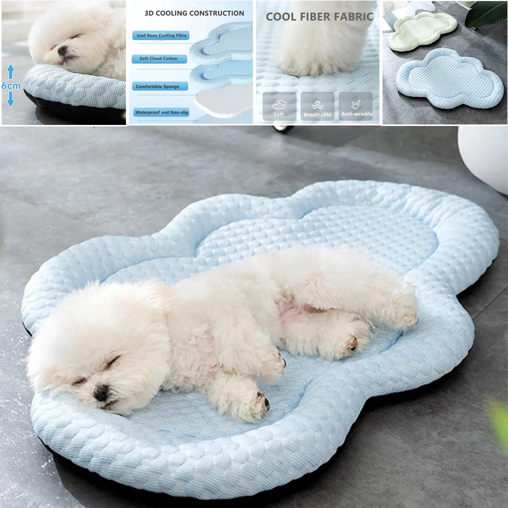 

1pc Spring and Summer Simplicity Dog Cool Cushion Sofa Puppy Bed Cat Bed Pet Bed Teddy Small Dog Cushion Cool and Cool Dog Mat