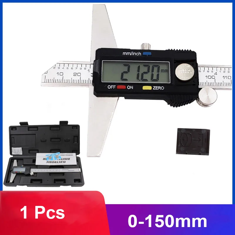 

0.01mm High Precision Depth Vernier Caliper 0-150mm Stainless Steel Digital Display Metric Imperial Depth Measuring Tools