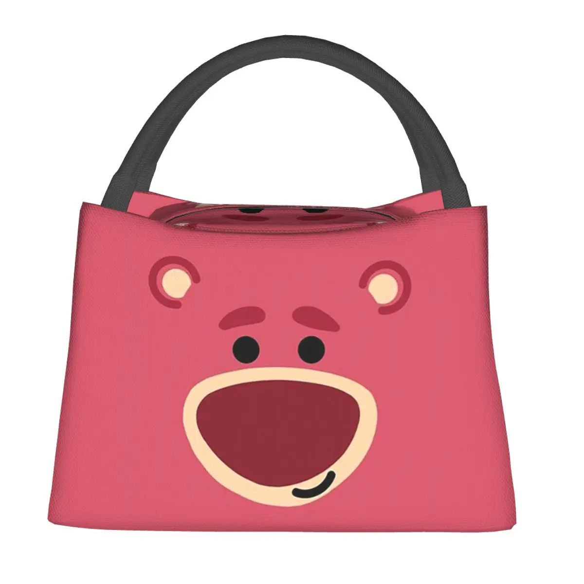 Lotso Huggin-Strawberry Bear Lunch Bags Insulated Bento Box Lunch Tote Picnic Bags Cooler Thermal Bag for Woman Student School