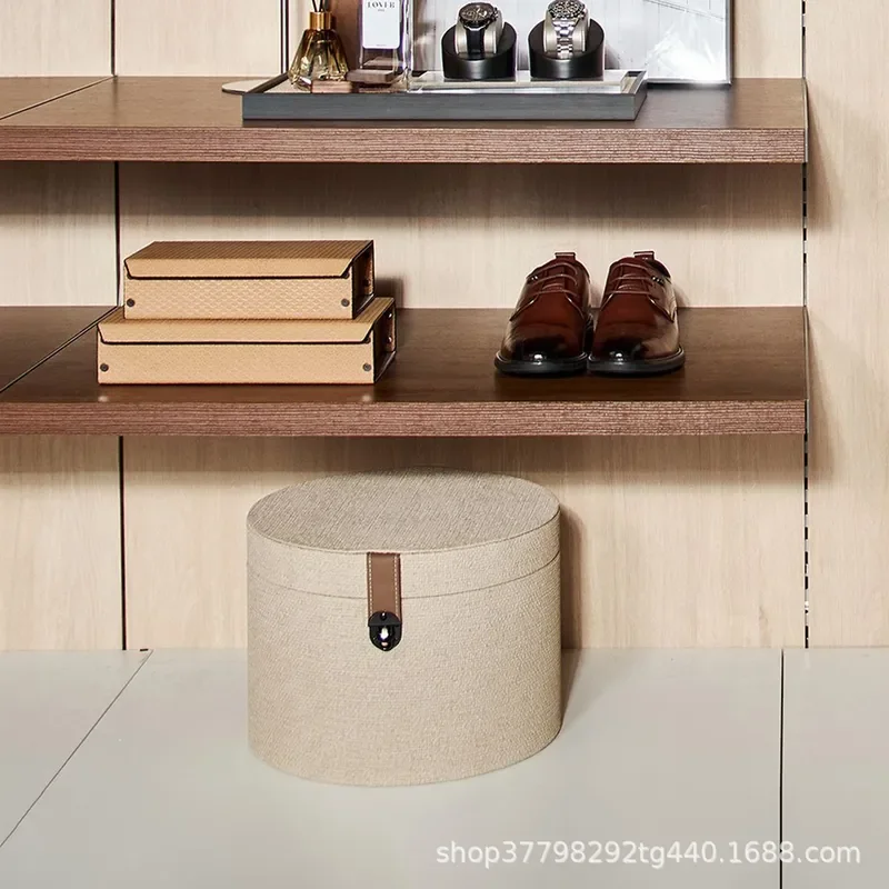 New Fabric Round Storage Box Hug Barrel Model Room Cloakroom Exhibition Hall Round Barrel Ornament Props