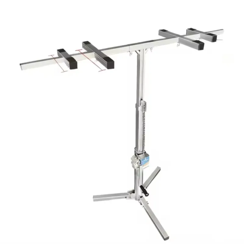 Hand Crank Double Rod Mobile Lifter Quick Installation Sturdy Support Bracket for Wall Cabinet Woodworking Auxiliary Hand Tool