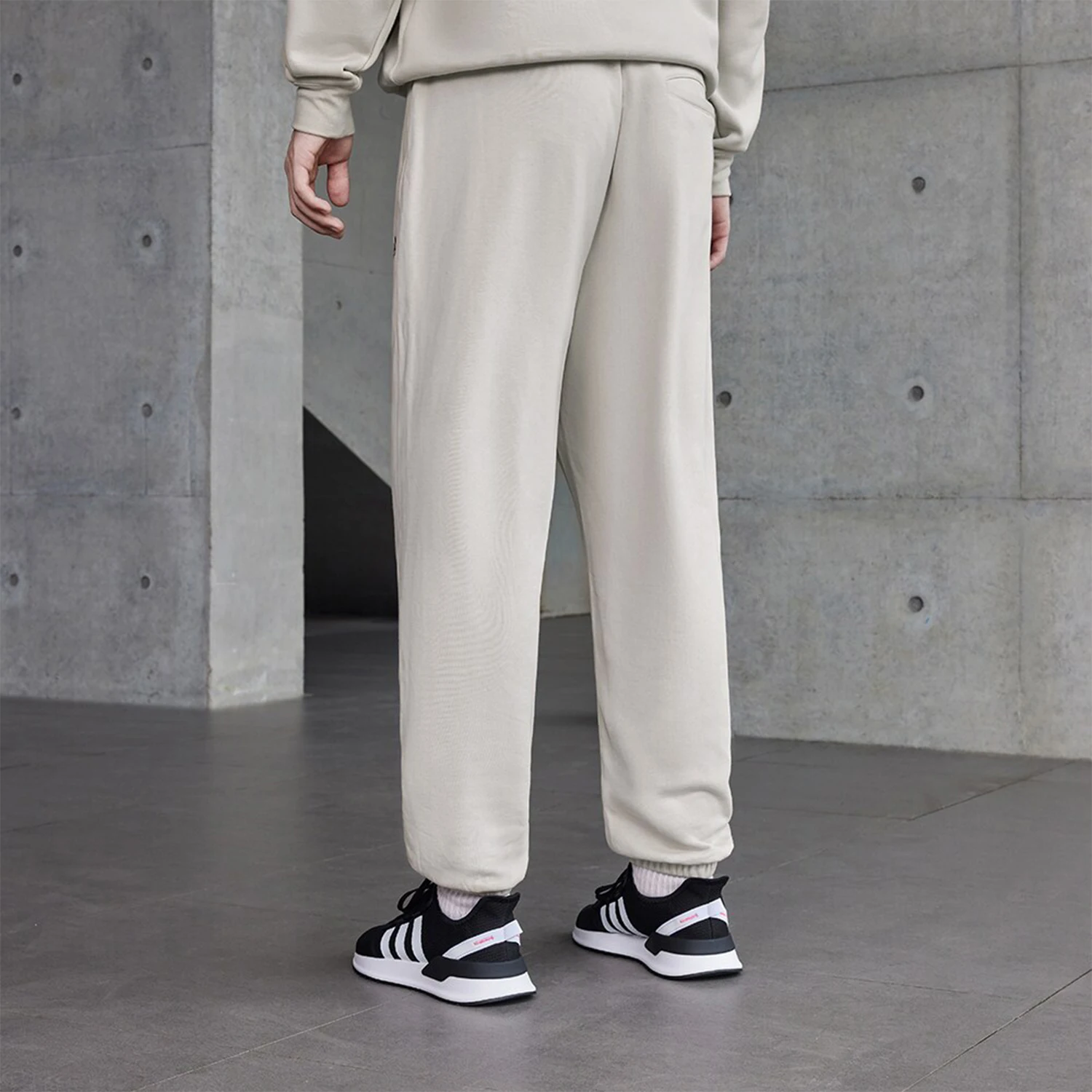 Adidas genuine new men's and women's thick looped ankle binding loose sports pants IV7588
