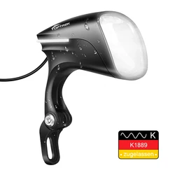 Toptrek E-Bike Front Light  Stvzo Bicycle Lamp  for E-Bike/E-Scooter Waterproof Scotter Headlight with Perspective Light Bar